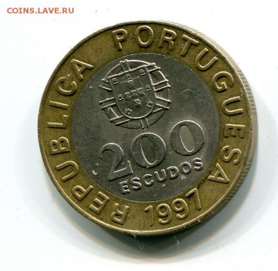 Португалия 200 эскудо 1997 Биметалл до 22.10. с рубля!!! - img952