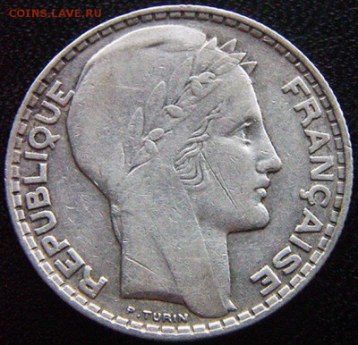 Франция_10 франков 1929. Серебро; до 16.10_22.16мск - 10456