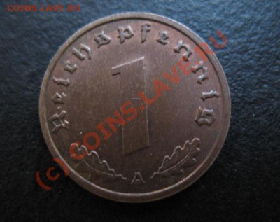 Третий рейх, 1939 г, 1 пф А, до 31.08 в 21-30 мск - р 1939 1