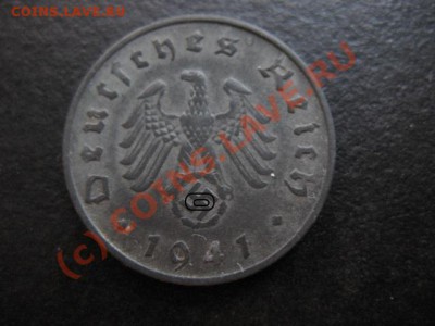 Третий рейх, 1941 г, 10 пф D, до 31.08 в 21-30 мск - р 1941 10а рет