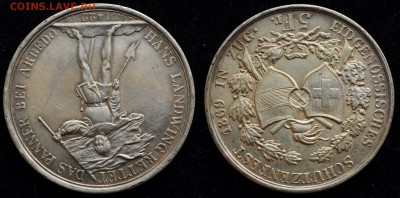 5 франков 1869г. Швейцария "Стрелковый талер" - 5франков1869_2