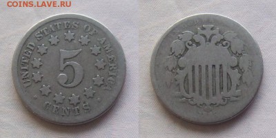 Оценка двух монет США (1 и 5 центов) - США – 5 центов (1868)