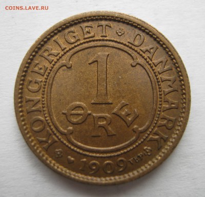 ДАНИЯ 1 эре 1909. ВЕЛИКОЛЕПНАЯ. КРАСИВАЯ ПАТИНА  22.10.2015. - 002 (2).JPG