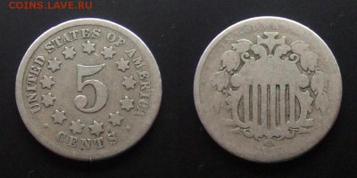 Оценка двух монет США (1 и 5 центов) - США – 5 центов (1868) №1