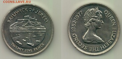 25 пенсов, Джерси,1977 до 22.00 21.10 - №233