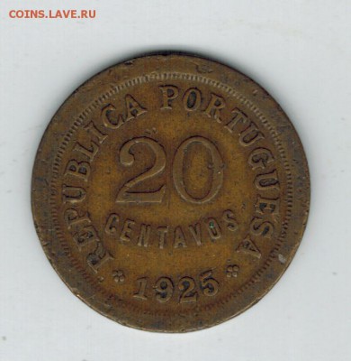 Португалия 20 сентаво 1925 до 21.10.2015   22-00 - 01 1