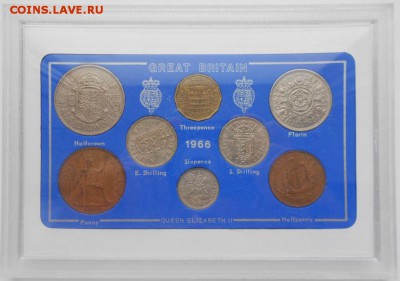 Великобритании годовой набор монет 1966 8шт коробке - 1966 2