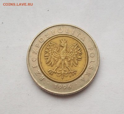 номинал! биметалл Польша 5 злотых 1996 + 2 злотых 1995 - 100_3397