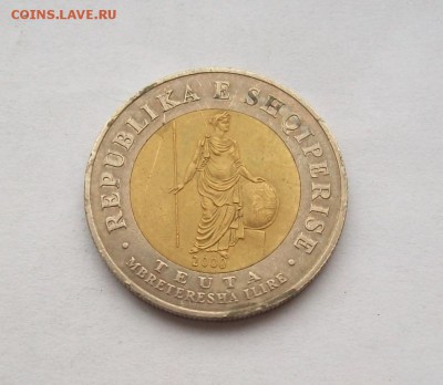 номинал! Биметалл Албания 100 лек 2000 - 100_3361