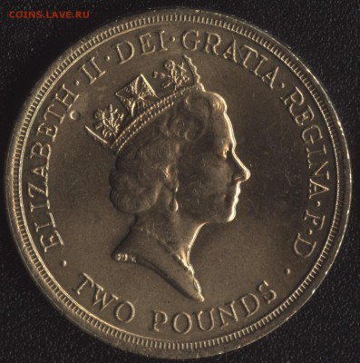 Англия 2 фунта 1986 Чертополох до 22:00мск 23.10.15 - Великобритания 2 фунта 1986 -2