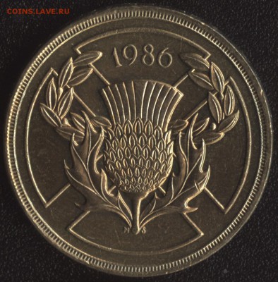 Англия 2 фунта 1986 Чертополох до 22:00мск 23.10.15 - Великобритания 2 фунта 1986 -1