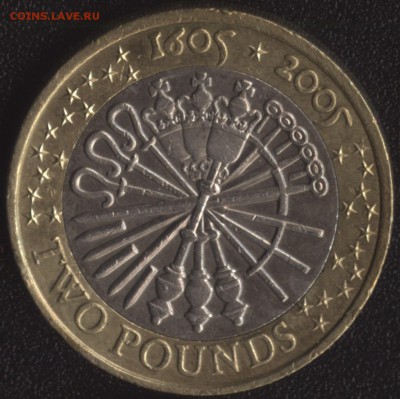 Англия 2 фунта 2005 Пороховой заговор до 22:00мск 23.10.15 - Великобритания 2 фунта 2005 Пороховой заговор -1