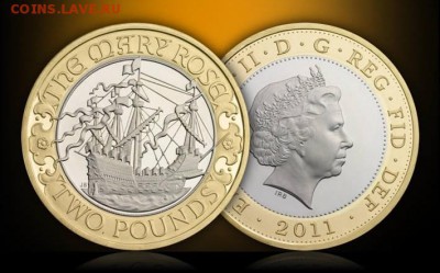 2 фунта 500 лет галеону Mary Rose Презентационный буклет - 2 фунта 2011 мэри роуз