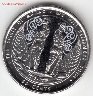 Новая Зеландия 50 центов АНЗАК до 23.10.15 - 52 (1)