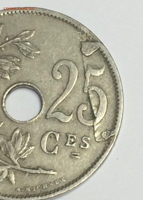 Бельгия 25 сантимов, 1929 брак определение - 010.JPG