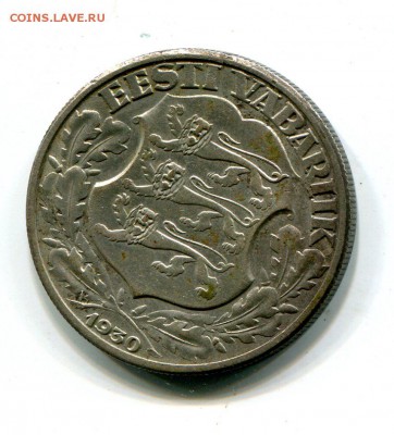 Эстония 1 крона 1933 "Лира", 2 кроны 1930. Предпродажная. - img160