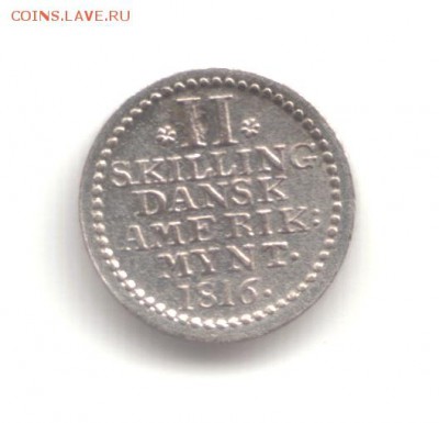 Dänisch West-Indien II Skilling 1816 RS - rs 1