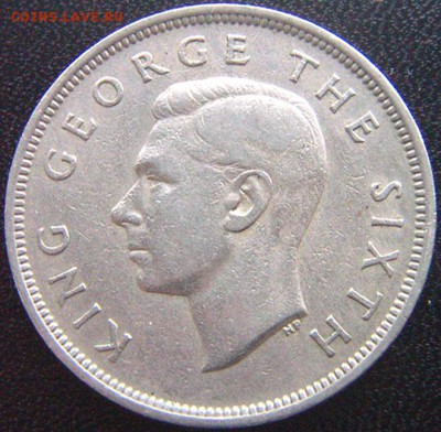 Новая Зеландия_полкроны 1950; до 21.10_22.28мск - 9573