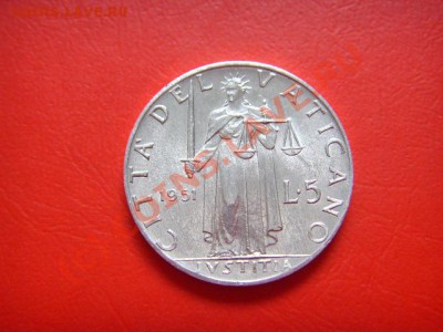 Ватикан 5 лир 1951 UNC  до 01.09 в 21.00 М - LPIC7891.JPG