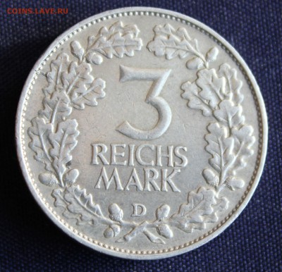 С 1 руб. ГЕРМАНИЯ 3 марк  1925г. 1000 лет РЕЙЛАНДУ.до 28.10. - IMG_8467.JPG