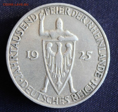 С 1 руб. ГЕРМАНИЯ 3 марк  1925г. 1000 лет РЕЙЛАНДУ.до 28.10. - IMG_8466.JPG