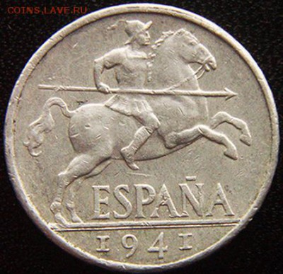 Испания_10 сентимо 1941; до 24.10_22.28мск - 10580