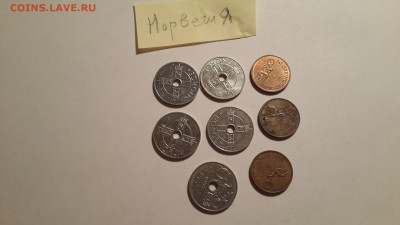НОРВЕГИЯ (8шт) 5 шт с отвертстиями (до 28.10 22:00) - Норвегия