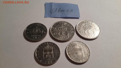 ШВЕЦИЯ 5 монет. до 28.10 22:00 - Швеция