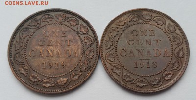 Канада 1 цент 1918 и 19г. в патине до 29.10 в 22-00 Мск - 20151024_104508