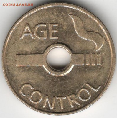 "возрастная монета" сигаретный торговый жетон AGE Coin 16+ - g16733