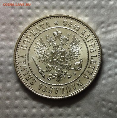 царская Финляндия 1 марка 1915 UNC - 1 марка 1915 аверс