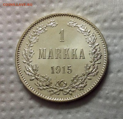 царская Финляндия 1 марка 1915 UNC - 1 марка 19915 реверс