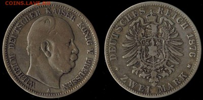 2 марки 1876 А  Пруссия  до 31.10.15 в 22.00 МСК - 1876A