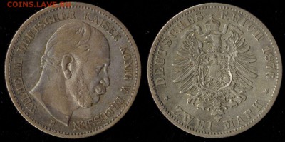 2 марки 1876 В  Пруссия  до 31.10.15 в 22.00 МСК - 1876B