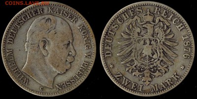 2 марки 1876 С  Пруссия  до 31.10.15 в 22.00 МСК - 1876C
