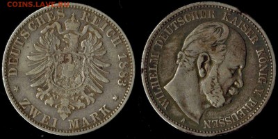2 марки 1883  Пруссия РЕДКАЯ до 31.10.15 в 22.00 МСК - 1883
