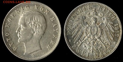 2 марки 1912 Бавария ОТЛИЧНАЯ до 31.10.15г - 1912