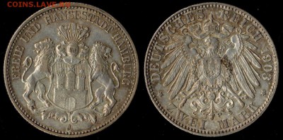 2 марки 1903 Гамбург отличные до 31.10.15 в 22.00 МСК - 1903