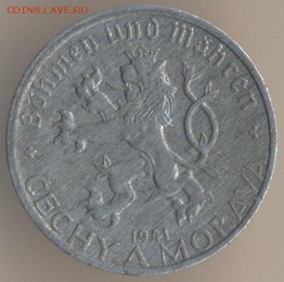 Протекторат Богемия и Моравия 10 геллеров 1941 - 26
