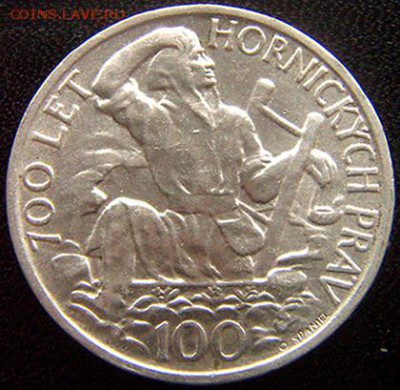 Чехословакия_памятные 100 крон 1949. Серебро; до 25.10_22.04 - 10596