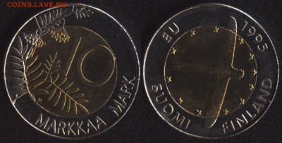 Финляндия 10 марок 1995 Гусь до 22:00мск 30.10.15 - Финляндия 10 марок 1995 Гусь
