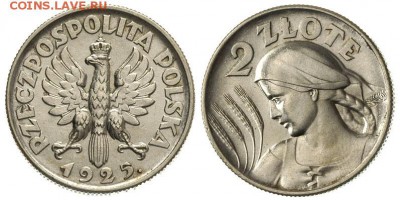 Сельское хозяйство на монетах - Польша 2 злотых 1925