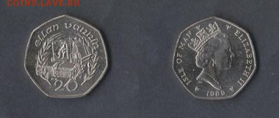 Сельское хозяйство на монетах - Мэн 1989 20 пенсов