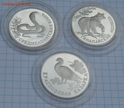 1 рубль 1994 Красная книга(3 монеты) до 01.11.15 в 22:00 МСК - 5247