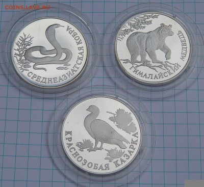 1 рубль 1994 Красная книга(3 монеты) до 01.11.15 в 22:00 МСК - 5247-1