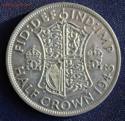С 1 руб. БРИТАНИЯ  пол кроны 1943г.ГЕОРГ-VI до 1.11. в 22-00 - IMG_8453.JPG