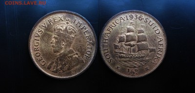2 пенни 1936 г. КОРАБЛЬ - 1936 пол пенни
