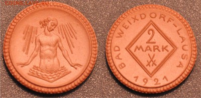 Lausa (Bad Weixdorf-Lausa)W#34.03a S#256a 2 Mark 1921 brown - Lausa_2_М