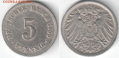 Германия, 5 пфеннигов 1909а, 1916а, до 01.11.15_22:00мск - 5пф1909а.JPG