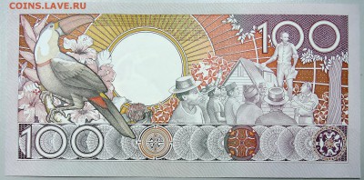 СУРИНАМ - 100 гульденов 1986 г.  до  02.11 - DSCN1199.JPG